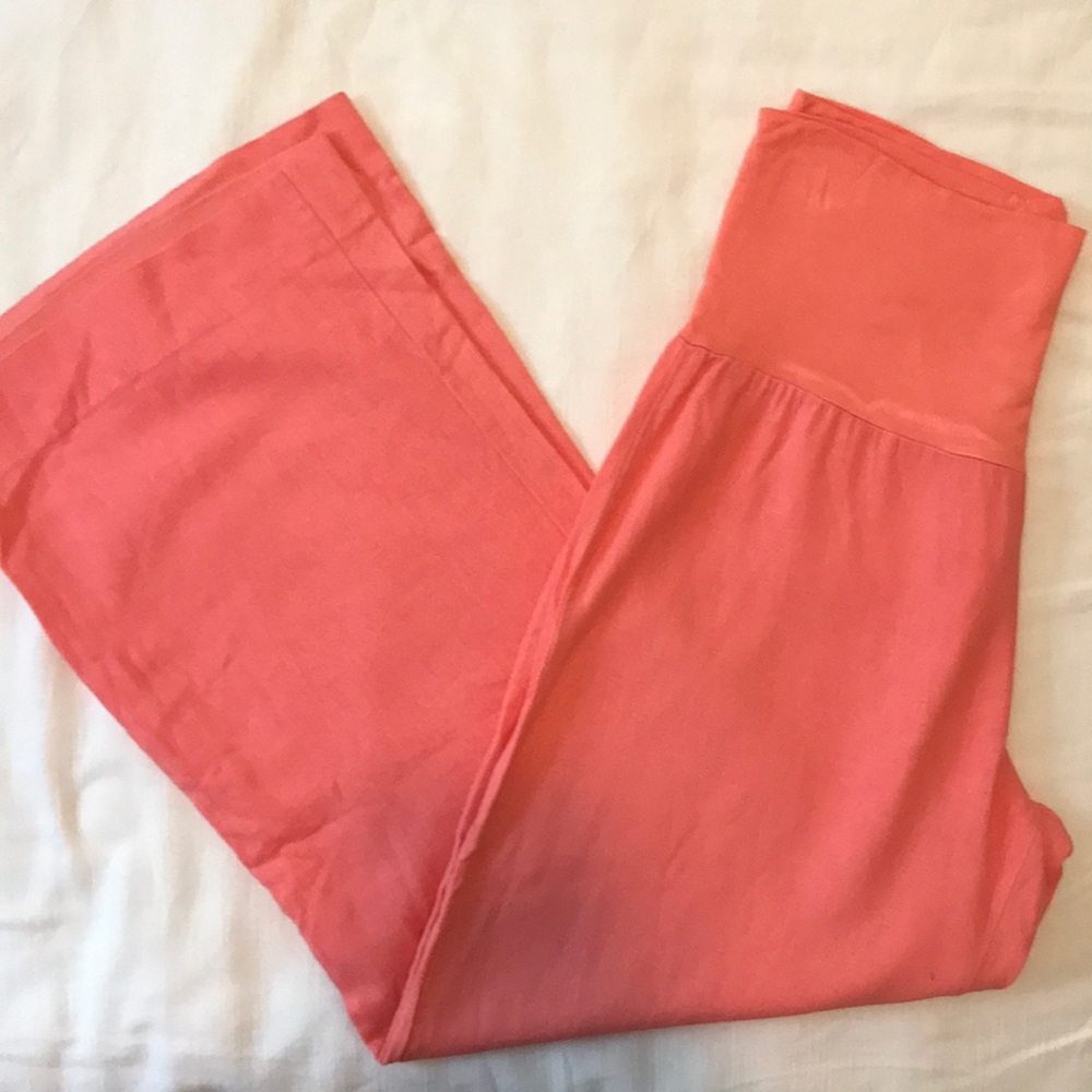 Love Tree coral linen pants